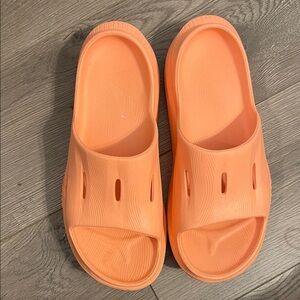 HOKA Ora Recovery Slide 3 — Unisex Sz M9, W11, orange, original price $60
